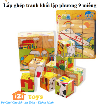 Ghép hình khối 3D - 9 miếng