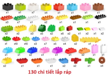 Đồ chơi lắp ráp 130 chi tiết nhựa size to