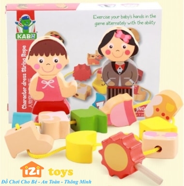 Xâu hạt gỗ thông minh IZI TOYS