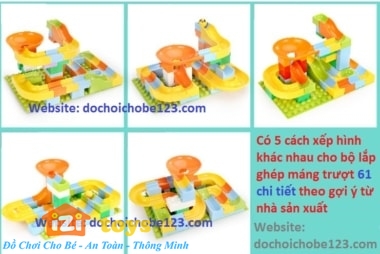 Bộ LEGO xếp hình thông minh lắp ghép máng trượt