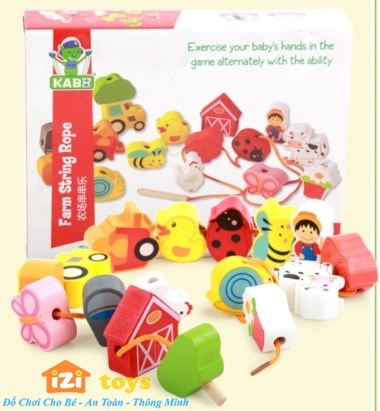 Xâu hạt gỗ thông minh IZI TOYS