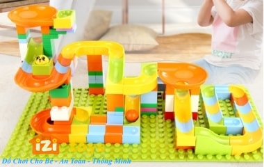 Bộ LEGO xếp hình thông minh lắp ghép máng trượt