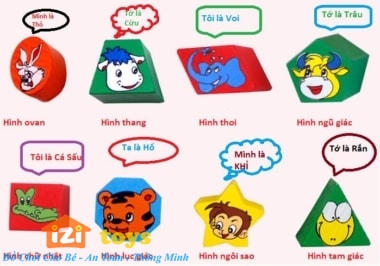 Hộp thả khối hình vuông IZI TOYS