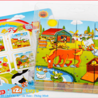 Đồ Chơi Tranh Ghép Gỗ 6 Mặt -16 Khối - Xếp Hình 3D Cho Bé - IZI Toys